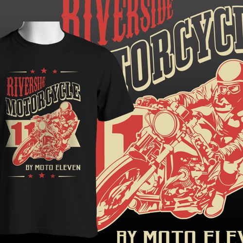 Create a Vintage-Look design for the Riverside Motorcycles Collection by moto eleven