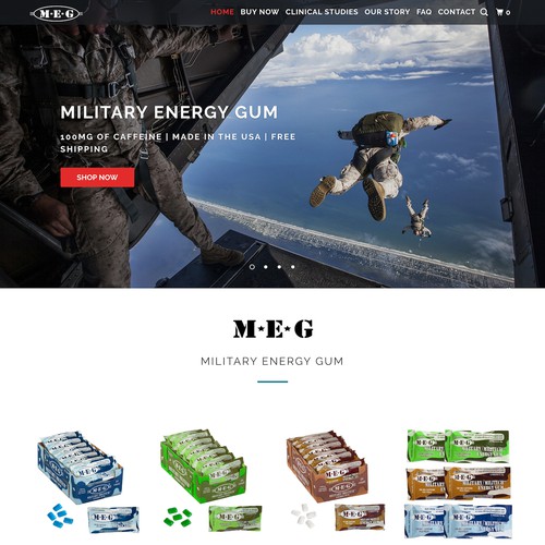 Energy Gum Brand Ecommerce Design