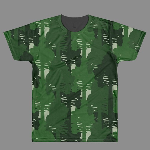 Camouflage trees apparel design