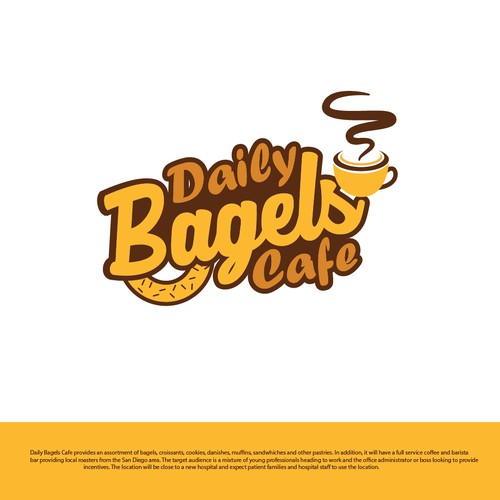 Bold logo for Bagels caffe