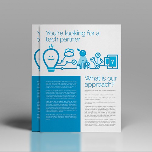 Help us stand out with a polished 3 page pdf/whitepaper
