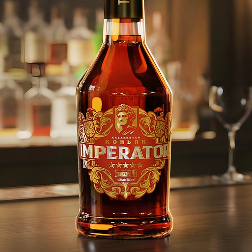 IMPERATOR Kazakhstan cognac label
