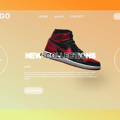 Sneakers webdesign