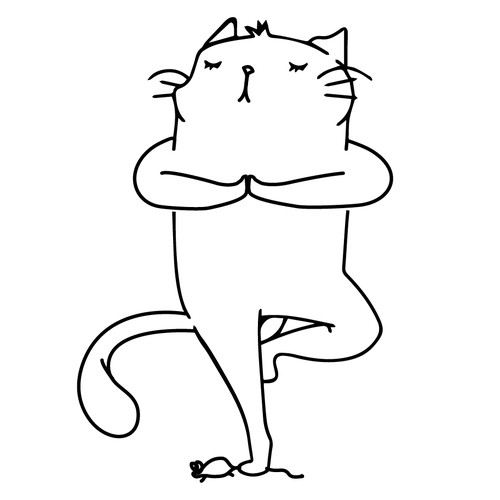 Whimsical Cat Illustration