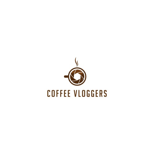 Modern logo for for a coffe vlogger