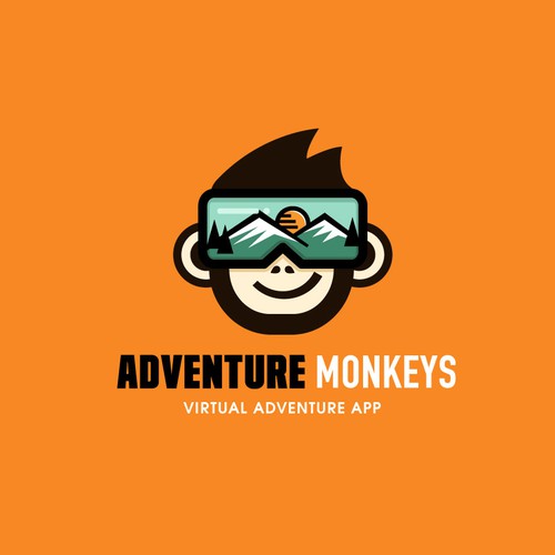 Bold + fun logo for a virtual adventure app