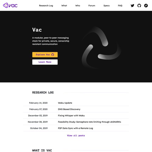 Vac Landing Page