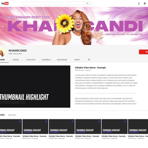 Youtube channel art