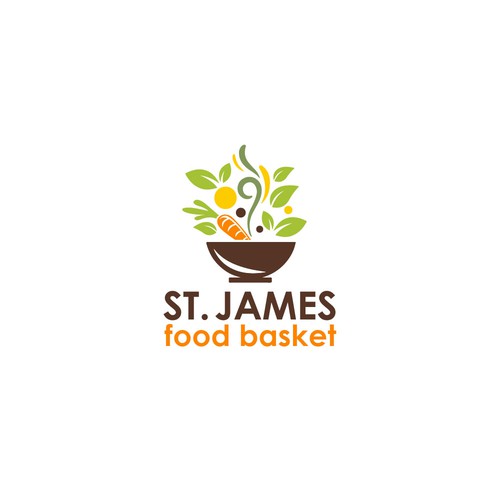 Logo concept for ST. JAMES food basket