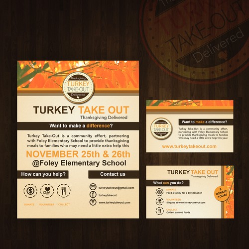 Turkey takeout flyer & bussines card.