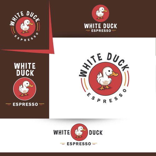 "White Duck Espresso" logo design