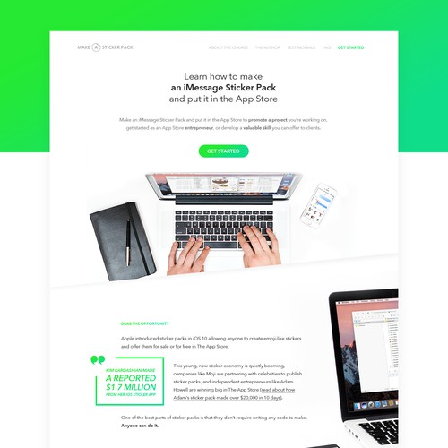 Landing page