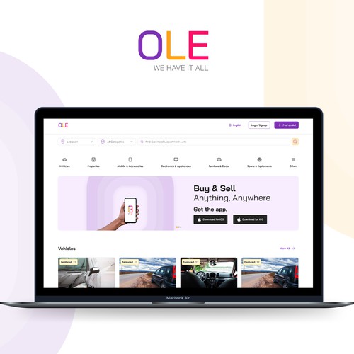 OLE Marketplace Website