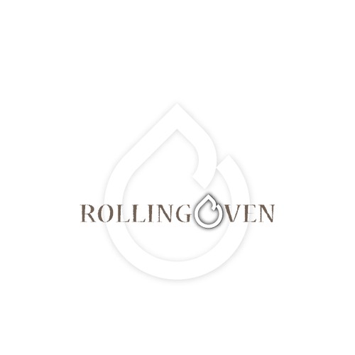 Rustic, industrial logo for Rolling Oven
