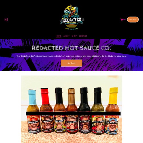 Redacted Hot Sauce Co. E-commerce Design
