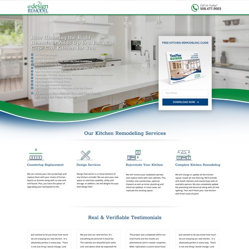 Lead Landing Page for @designREMODEL