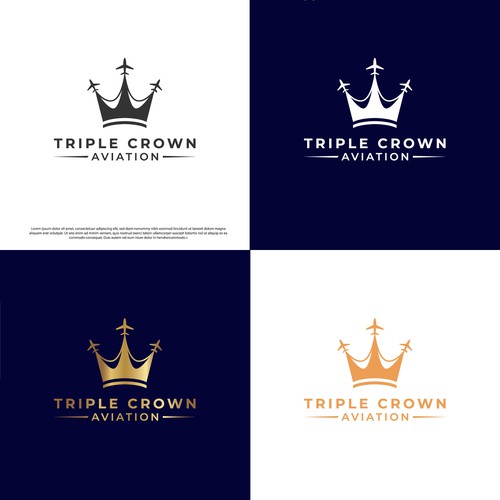 Crown + Aviation Logo Cocept