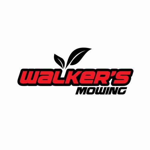 walkers mowing logo concept