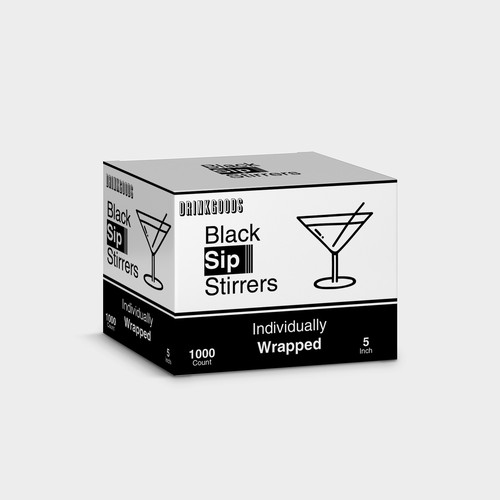 black sip stirrers