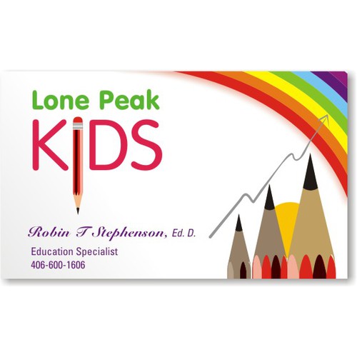 Visiting card Design for Kids Education Specialist 