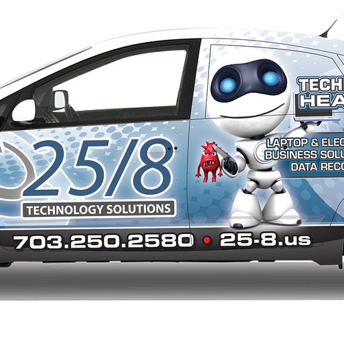 Vehicle Wrap for IT Repair Company