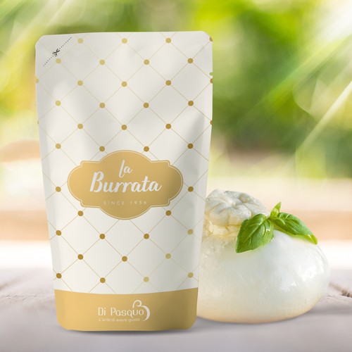 Packaging Design for Famous Fresh Italian Cheese Brand  'La Buratta' ~ Since 1956.
