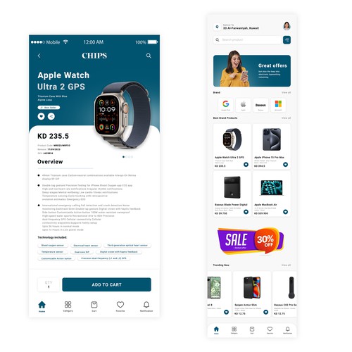 E-commerce Mobile UI/UX