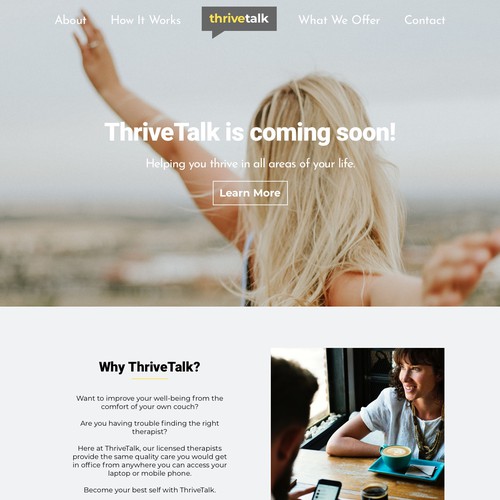 ThriveTalk - One Page Design