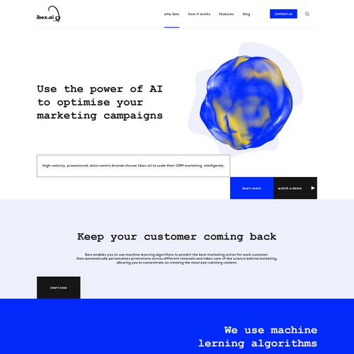 UI / UX Design for AI Based company.