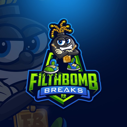 Mascot logo for Filthbomb Breaks