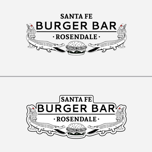 Logo Concept for Santa Fe Burger Bar - Sixth Pass