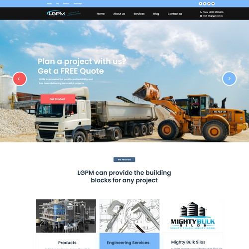 Industrial Web Page  Design 