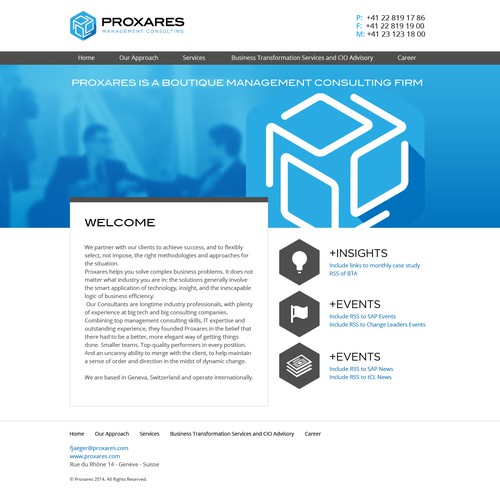 Website design for Proxares