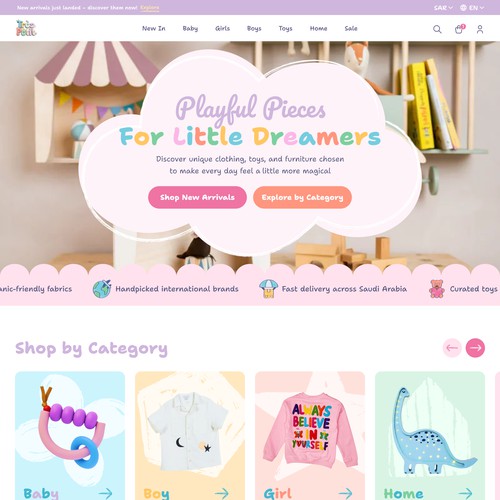 Très Petit Shopify Store Redesign