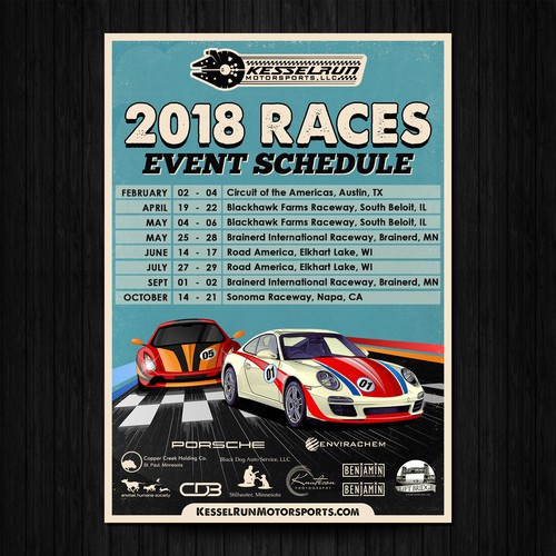 Event Schedule Race Poster