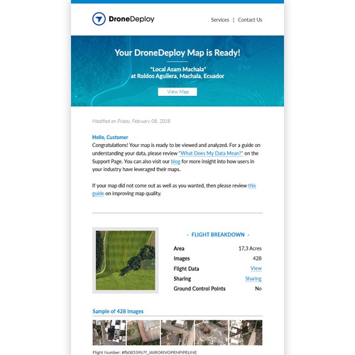 Email Design for DroneDeploy