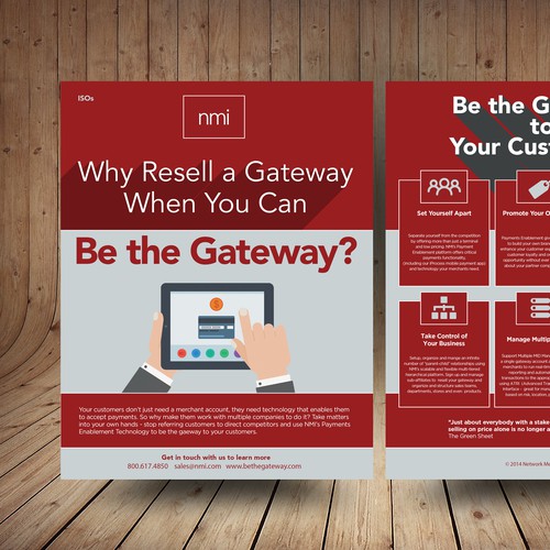 Create a Two Sided Print Ad for Innovative Technology Company