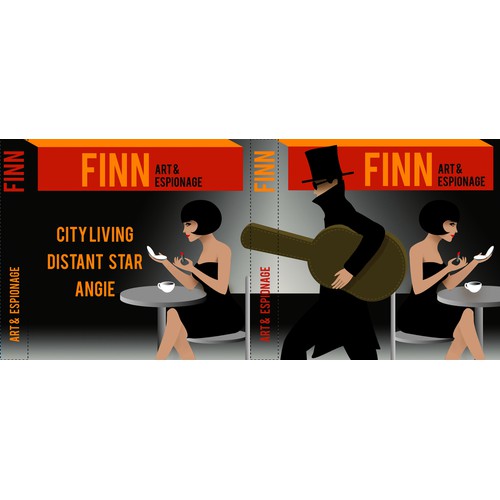 Create an album cover for Finn's new album - "Art&Espionage" (Preview @ www.artandespionage.com)