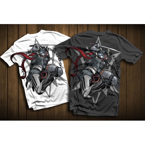 SICK Ninja King Character Tshirt Design