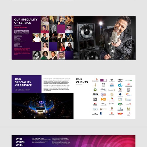 Corporate brochure for events company