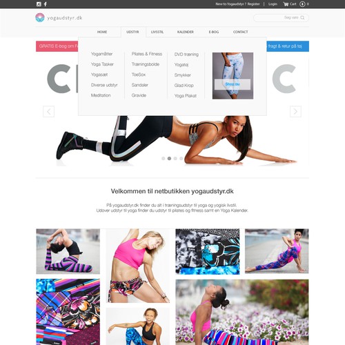 Web Page Design for Copenhagen Yoga Shop
