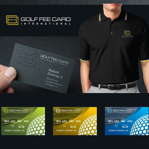 Golf Fee Card International Logo Design