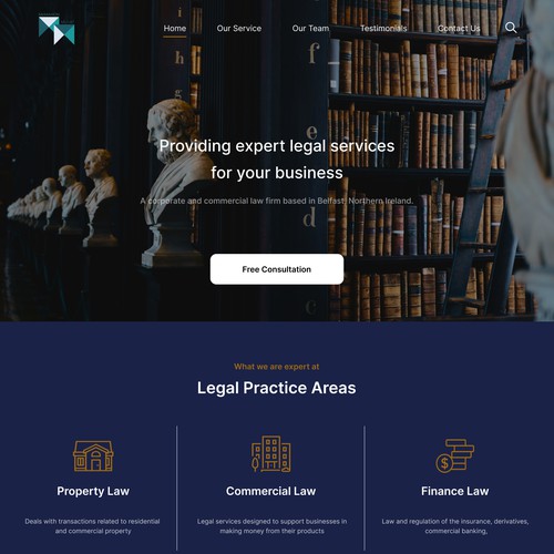 Landing Page design for Law Firm