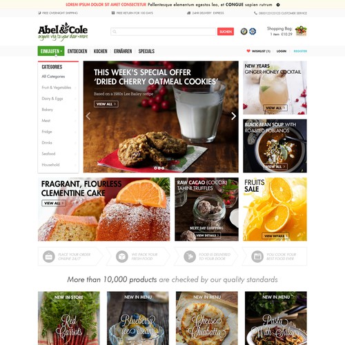 Fresh Food Online-Store searches their next Lifestyle Designer