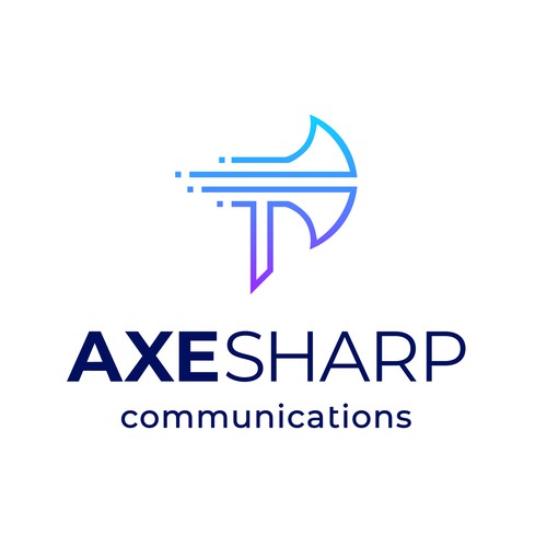 Axe Sharp Communications Logo | Axe Logo | Technology Logo | Logoline | Logomark | Monogram logo