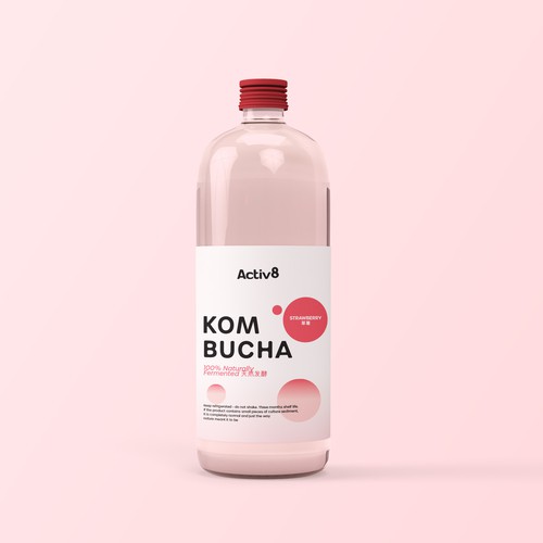 Label for Activ8 Kombucha