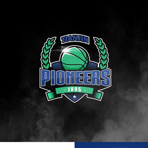 TIANJIN PIONEERS Basketball Sport Logo