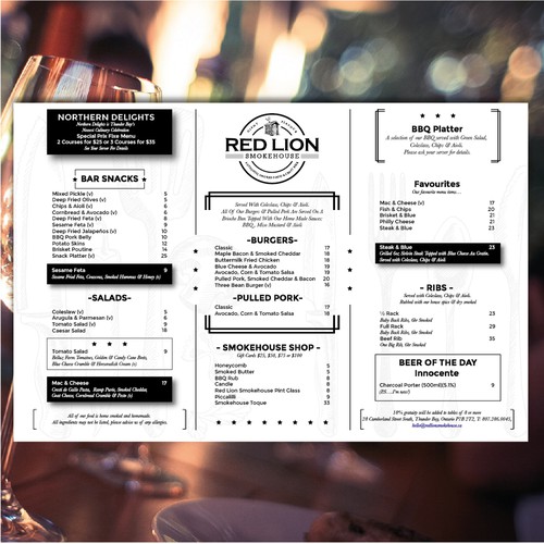 Modern Design for Casual Dining Menu 