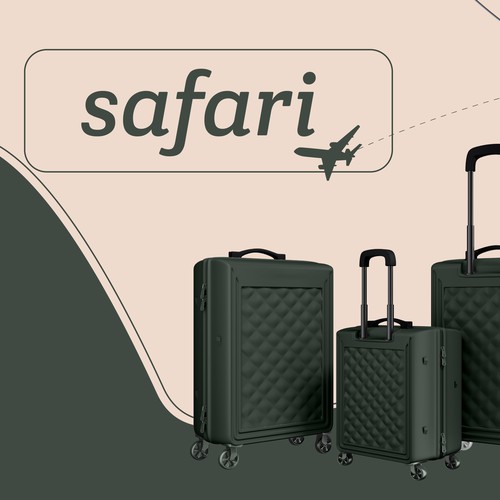 safari suitcase branding