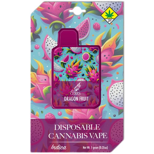 Fun and Vibrant Packaging Cannabis Vape Cartridge!